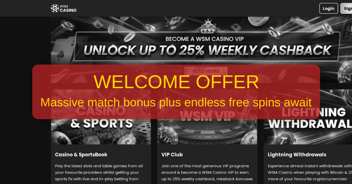 WSM Casino Canada - Premium Online Gaming
